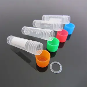 Cryovial Buis Leveranciers Transparante Bevriezing Plastic Cryogene Flesjes Buis Met Platte Bodem