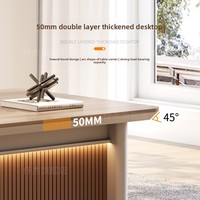 Bureau de direction de luxe moderne LBZ-131X, bureau d'ordinateur haut de gamme, bureau de classe supérieure simple et spacieux