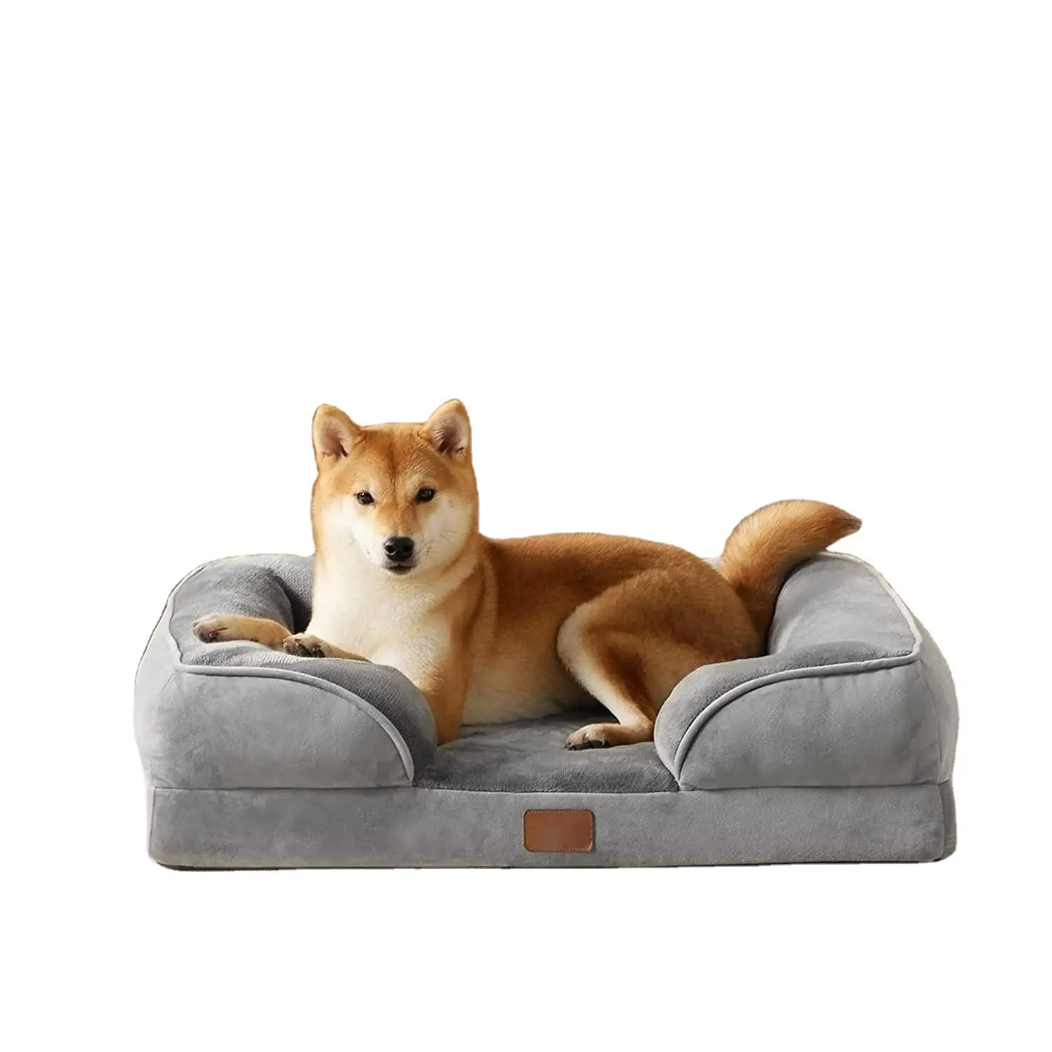 Pet Furniture Supplies Egg-crate Foam Orthopedic Dog Bed for Large Dogs with Non-slip Bottom and Waterproof Washable Cover