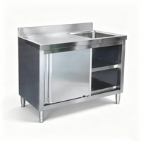 Heavybao Professioneel RVS 304 Keukenwerktafel met Opbergruimte voor Restaurantvoorbereidingsapparatuur