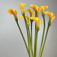 Bunga Calla Lily Buatan Berkualitas Tinggi PU Real Touch Warna Putih untuk Dekorasi Pernikahan Rumah Natal Liburan