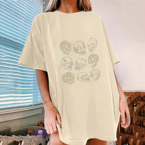 Les nouveaux t-shirts personnalisés unisexe plaine 100 coton épaule tombante imprimé T-Shirts High Street Hip Hop T-Shirt pour les filles
