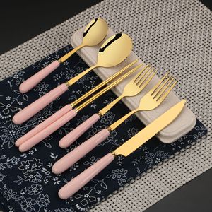 Bán hàng nóng thép không gỉ ngã ba dao và muỗng Bộ đồ ăn Bộ Flatware với sứ xử lý - Product Image 2