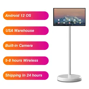 TV de pantalla inteligente interactiva de 21,5 pulgadas con Android 12 OS Fitness Smart TV Pantalla táctil LCD portátil con WiFi