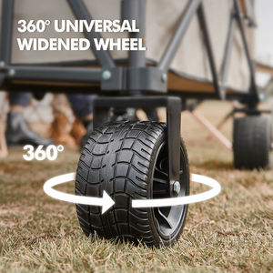 300LB Large Capacity Mesh Foldable Roll Container <b>Camping</b> Trailer Portable Four-Wheel OEM Utility Cart Outdoor Hiking - Product Image 6