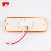 Clignotant latéral rectangulaire de 4 pouces, feu de Bus de voiture, 3led avec lentille réflexe