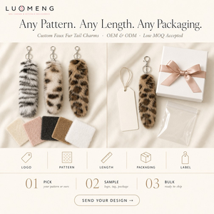 Porte-clés en peluche avec queue, pendentif pour sac à main femme, porte-clés de voiture en <span class=keywords><strong>laine</strong></span> artificielle, ornement suspendu, accessoires de poupée pour sac à dos - Product Image 5