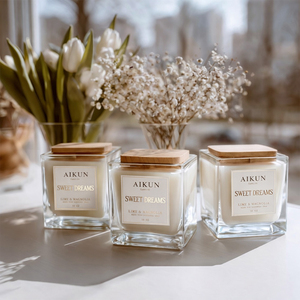 Vela Aromática AIKUN con Aroma Frutal, Vela Ecológica en Frasco de Vidrio, Vela Personalizada para Oficina, Spa, Meditación y Yoga - Product Image 2