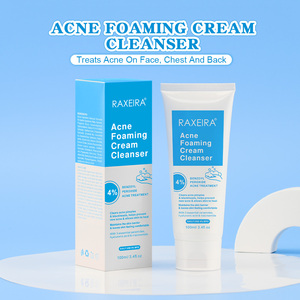 Logo personnalisé 4% peroxyde de Benzowll crème nettoyante pour l'acné niacinamide visage acné <span class=keywords><strong>nettoyant</strong></span> pour le visage fournisseur en gros mousse <span class=keywords><strong>nettoyant</strong></span> pour le visage - Product Image 2