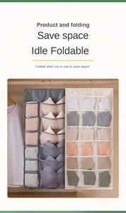 Double-Sided Fabric Hanging Wardrobe Organizer Home Student Dormitory Set with Underwear Storage <b>Bags</b> for Clothes Storage - Product Image 2