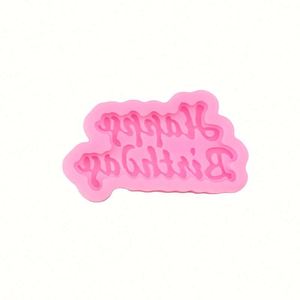 Moule en silicone 3D pour chocolat, forme nuage et mots Joyeux Anniversaire, pour dentelle sucrée, décoration OEM/ODM - Product Image 3