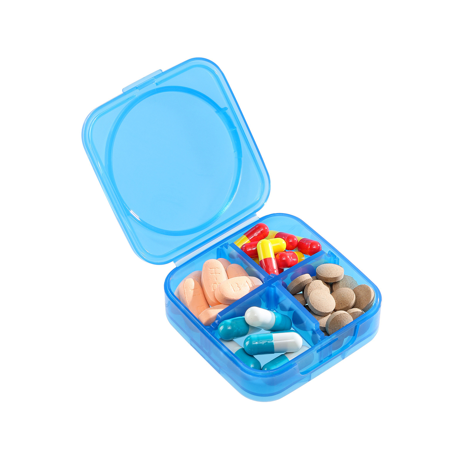 Piecing-together pillbox [Dark blue single compartment]