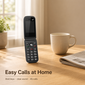 <span class=keywords><strong>Téléphone</strong></span> portable à clapet 4G <span class=keywords><strong>avec</strong></span> grand clavier en caoutchouc, <span class=keywords><strong>téléphone</strong></span> mobile pour seniors <span class=keywords><strong>avec</strong></span> touche SOS d'urgence pour les utilisateurs âgés - Product Image 2
