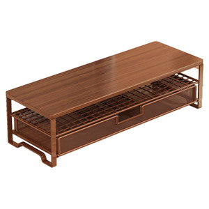 <b>Computer</b> Riser Stand Monitor <b>Desk</b> Shelf With Storage Drawer Keyboard Holder Office Organizer Rectangle Standing Type 2nd Floor - Product Image 5