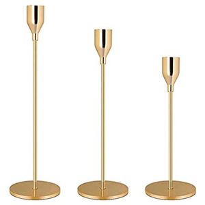 Centrotavola Popolari per Matrimoni: Candelabri Alti in Metallo Dorato e Altre Decorazioni Nuziali per Occasioni Natalizie - Product Image 1
