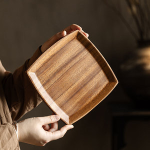 Guanlan Minimalist <b>Tea</b> <b>Tray</b> Square Solid Wood Kung Fu <b>Tea</b> Set Stand Handmade Afternoon <b>Tea</b> Use - Product Image 4