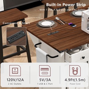 K&K 58 Inch Farmhouse Kitchen Island With <b>Sliding</b> <b>Barn</b> <b>Door</b> Metal Grid Side <b>Door</b> Rolling On Wheels - Product Image 6