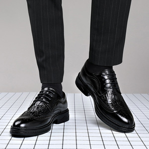 Chaussures habillées en cuir pour hommes, style Oxford, à bout pointu, semelle souple, pour le bureau et les occasions formelles, collection automne - Product Image 3
