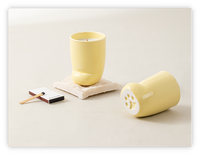 Bougie parfumée en céramique en forme de patte mignonne, bougie originale en cire de soja en forme de pied avec mèche en bois pour la décoration intérieure et les cadeaux