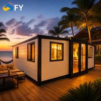 Casa Contenedor Plegable de Doble Ala Expandible FengYuan, Casa Modular Móvil, Villa para Campamento de Trabajadores, Venta al por Mayor de Fábrica