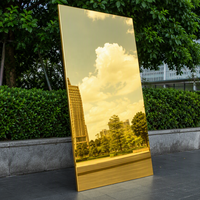 Plaque de miroir acrylique dorée 3mm 2mm 1mm