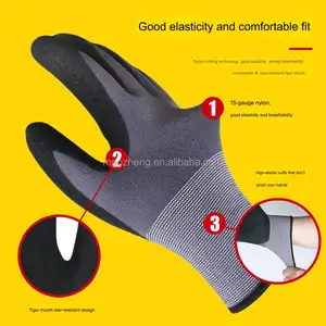 Industrial Heavy Duty Safety Hand Nitrile Wholesale Construction Nitrile Garden Gloves Protective Gear Working Gloves