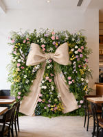 Boogknoop Wanddecoratie Kunstbloemen Kunstbloemen Scène Styling Winkel Achtergrond Bloemenmuur Hoogwaardig binnenlandschapsschikking ornament