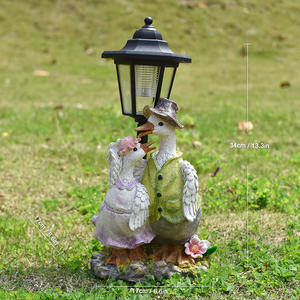 Luz de jardín Solar de animales de resina, iluminación decorativa, estatua de Ángel de <span class=keywords><strong>perro</strong></span> conejito de Gnomo modelado para suministros de jardín al aire libre - Product Image 3