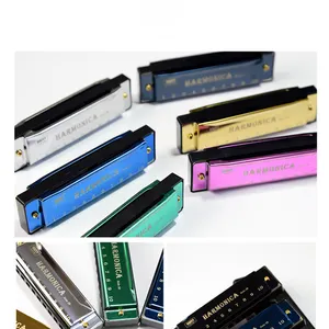 10 Holes Key Of C Blues Harmonica Musical Instrument Educational Toy With Case Chromatic Harmonica