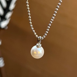 Collier en argent pur S925, style rétro, perle baroque naturelle, cœur, diamant rose, étoile, collier de pendentif fin, rose pâle, violet - Product Image 5