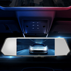 4K màn hình cảm ứng ghi lại siêu rõ ràng phía trước và phía sau máy ảnh kép Dashcam xe gương chiếu hậu Dash Cam - Product Image 4