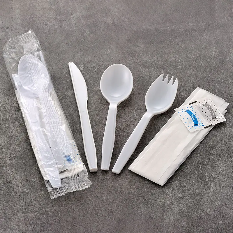 食器フォークスプーンナイフ使い捨てプラスチックカトラリーセット中型個別包装
