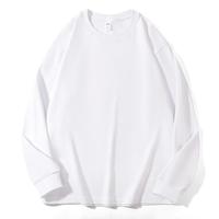 Camisetas de Manga Larga Unisex al por Mayor, Personalizadas, 100% Algodón, Impresas con Serigrafía, Tejido Sólido de 280 g/m²