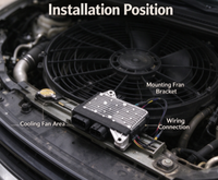 Amplificateur de ventilateur électronique compatible avec Mazda V70, module de commande du ventilateur de refroidissement du radiateur, pièce de rechange pour régulateur de vitesse du ventilateur