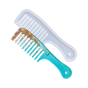 Moldes de silicona de resina para peines de pelo, 4 estilos, para hacer peines de pelo hechos a mano, molde de fundición para resina epoxi, manualidades - Product Image 3