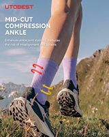 Chaussettes de compression professionnelles pour marathon, absorption des chocs, semelle rembourrée, anti-ampoules, évacuation de l'humidité, toutes saisons