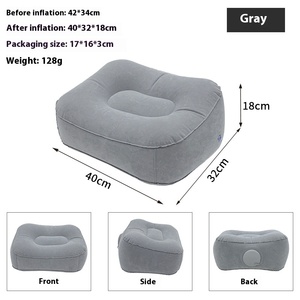 <span class=keywords><strong>Repose</strong></span>-pieds <span class=keywords><strong>gonflable</strong></span> pressurisé portatif pour les longs voyages Coussin de <span class=keywords><strong>pied</strong></span> pliable à couche unique floqué en PVC épaissi écologique - Product Image 6