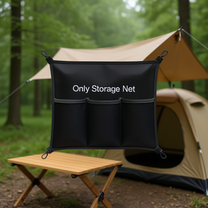 Red de Almacenamiento Colgante para Mesa de Camping, Tela de Nailon Resistente a Desgarros con 3 Bolsillos Laterales e Instalación Tipo Gancho, Rectangular D - Product Image 2
