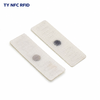 Étiquettes RFID en lin résistantes aux hautes températures, étiquettes de lavage UHF, étiquettes électroniques pour vêtements à très haute fréquence, passives