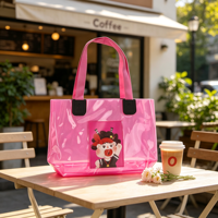 Sac fourre-tout de luxe réutilisable, écologique, imperméable, en TPU transparent, personnalisé de haute qualité avec logo imprimé