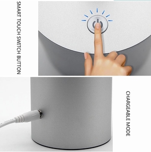 Modern Nordic Minimalist Cordless USB Rechargeable Touch <b>LED</b> 3W Warm White Dimmable Metal Table <b>Night</b> <b>Lights</b> for Living Room - Product Image 3