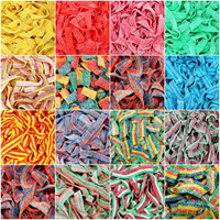 Fabrieksdirecte verkoop Halal/Kosher kauwgom snoep groothandel zuur fruit smaak gummy snoepjes bonbons lollies caramelo