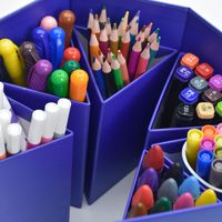 Coffret Cadeau de Crayons de Couleur Spéciaux pour Enfants, Crayons Pastel à l'Huile, Marqueurs Lavables, Stylos Acryliques, Stylos Aquarelle en Plastique pour Dessin et Gribouillage