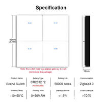 Interrupteur intelligent sans fil ZigBee ZB-SG-4, 12 modes de contrôle, domotique, contrôle par application, appareils intelligents Tuya, Guangdong, Chine