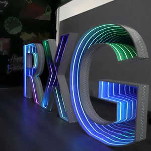<span class=keywords><strong>Led</strong></span> RGB thay đổi màu sắc gương marquee chữ 3ft 4ft Acrylic ánh sáng số thư sinh nhật đảng Wedding quảng cáo ngoài trời - Product Image 5