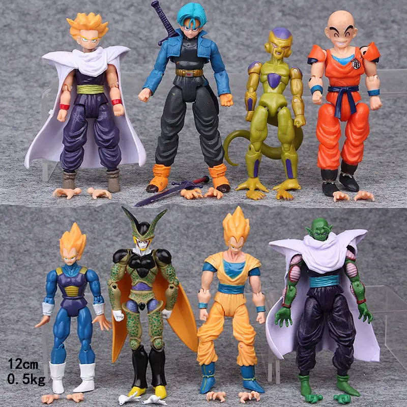 8 Stks/set Dragonball Gewricht Beweegbare Super Saiyan Aap Koning Actiefiguur Kantoor Pvc Speelgoed Decoratie