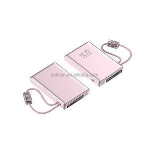 Banco de Energía Delgado de Alta Capacidad de 10000 mAh, Estación de Carga Portátil de Carga Rápida de 22.5 W, Cargador de Teléfono <span class=keywords><strong>Celular</strong></span> con Cables Integrados y Pantalla LED - Product Image 1