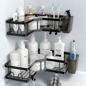 חם מכירה חמה מפינת נירוסטה מודרנית משולש ברזל אמנות אחסון חדר רחצה באגני כמות גדולה עבור שירותים - Product Image 2