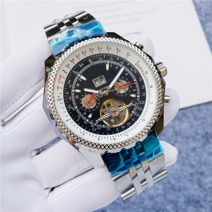 Kwaliteit Saffier Kristal Glas Waterdicht 316l Roestvrij Staal Automatische Mechanische Skelet Chronograaf <span class=keywords><strong>Br</strong></span> Mannen Horloge - Product Image 1