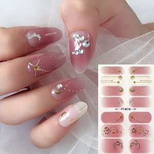 TIEBEAUTY - Pegatinas de Uñas 3D Personalizadas de Cobertura Total, Resistentes al Agua, Estilo Japonés, con Pedrería, Metálicas, de Plástico y Gel, No Tóxicas - Product Image 3